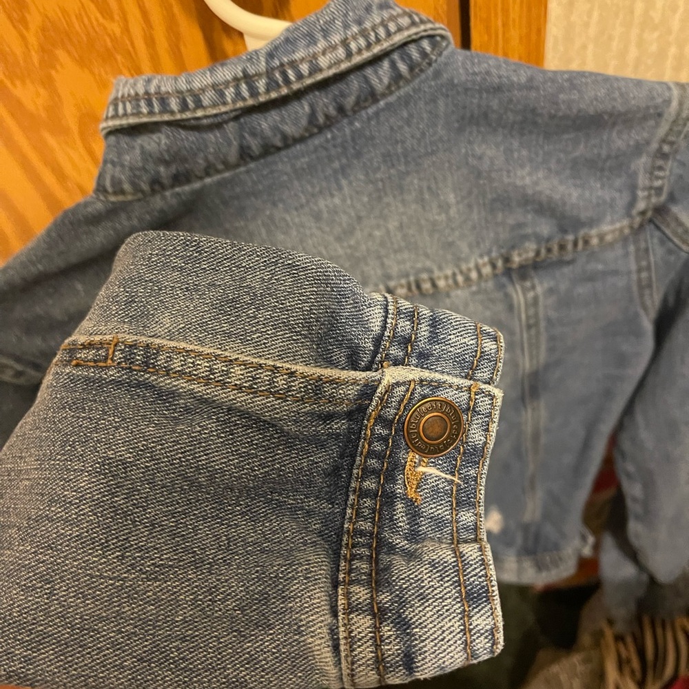 Light Blue Distressed Jean Jacket - Picture 4 of 5